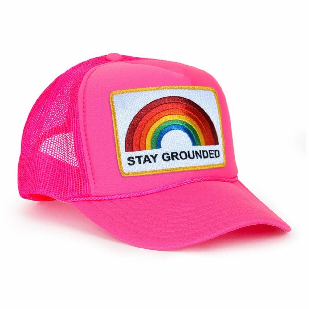 Aviator Nation Stay Grounded Trucker Hat Women’s In Neon Pink